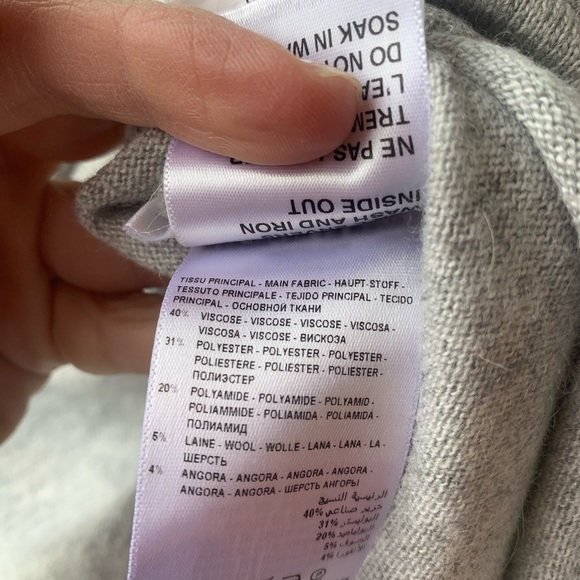 KOOKAI grey sweater 🌵 angora wool blend France size European 2 - Picture 14 of 16